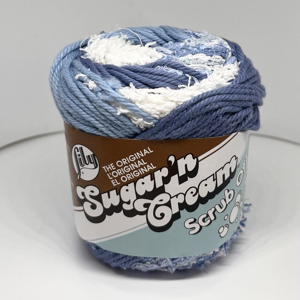Lily Sugar 'n Cream Scrub Off Yarn - Scrub Off, Ice